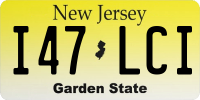NJ license plate I47LCI