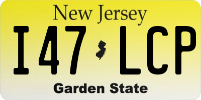 NJ license plate I47LCP