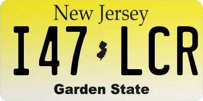 NJ license plate I47LCR