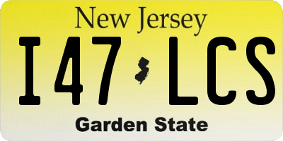 NJ license plate I47LCS