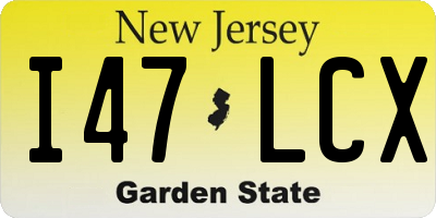 NJ license plate I47LCX