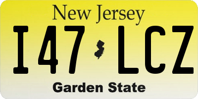 NJ license plate I47LCZ