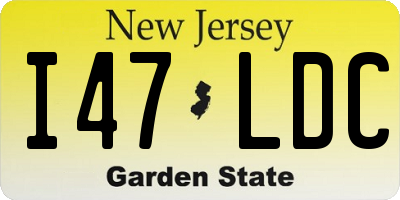 NJ license plate I47LDC