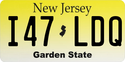 NJ license plate I47LDQ