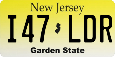 NJ license plate I47LDR