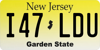 NJ license plate I47LDU