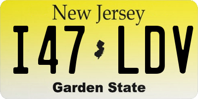 NJ license plate I47LDV