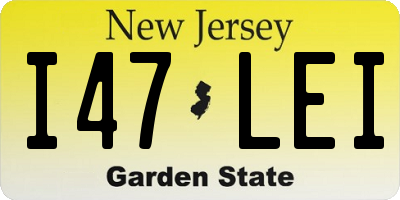 NJ license plate I47LEI