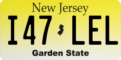 NJ license plate I47LEL