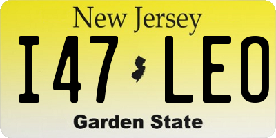 NJ license plate I47LEO