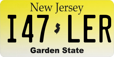 NJ license plate I47LER
