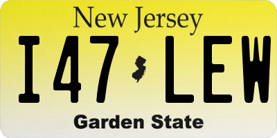 NJ license plate I47LEW