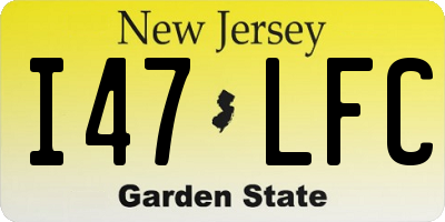 NJ license plate I47LFC