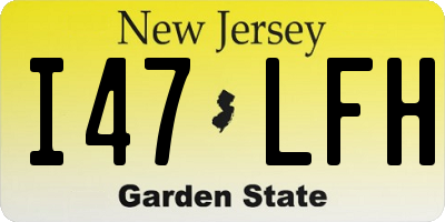 NJ license plate I47LFH