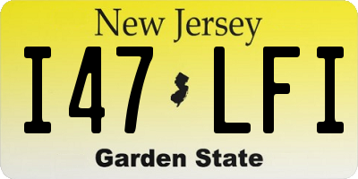 NJ license plate I47LFI