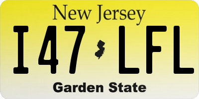 NJ license plate I47LFL
