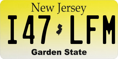 NJ license plate I47LFM
