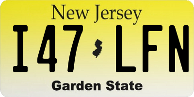 NJ license plate I47LFN
