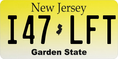 NJ license plate I47LFT