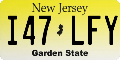 NJ license plate I47LFY