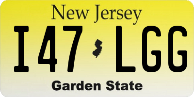 NJ license plate I47LGG