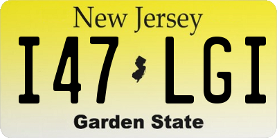 NJ license plate I47LGI