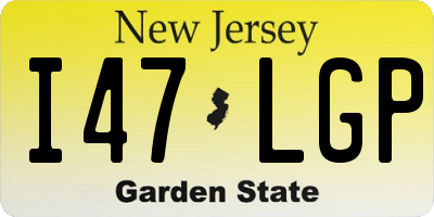 NJ license plate I47LGP