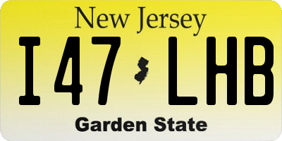 NJ license plate I47LHB