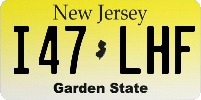 NJ license plate I47LHF