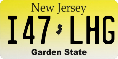 NJ license plate I47LHG