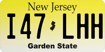 NJ license plate I47LHH