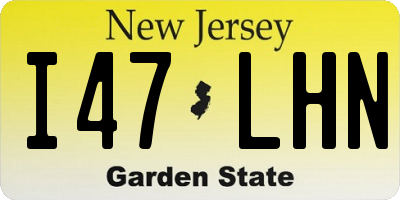 NJ license plate I47LHN