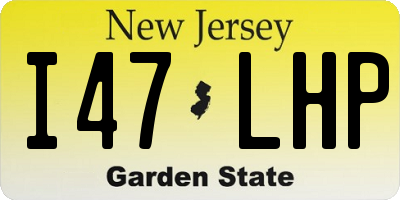 NJ license plate I47LHP