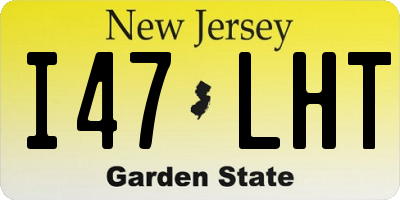 NJ license plate I47LHT