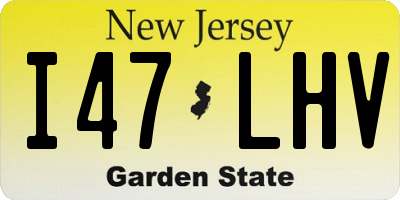 NJ license plate I47LHV