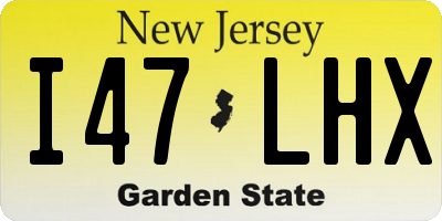NJ license plate I47LHX
