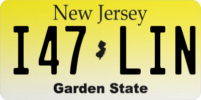 NJ license plate I47LIN