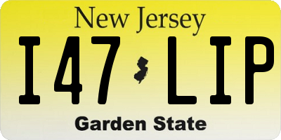 NJ license plate I47LIP
