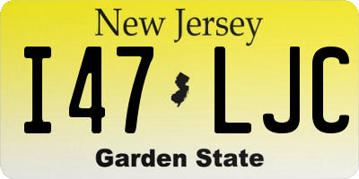 NJ license plate I47LJC