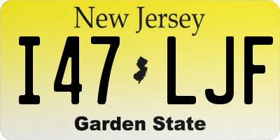 NJ license plate I47LJF