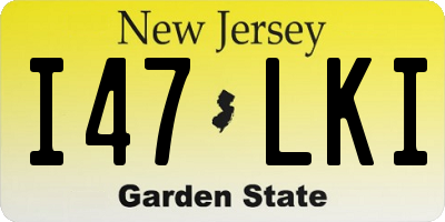 NJ license plate I47LKI
