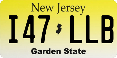 NJ license plate I47LLB