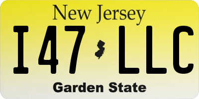 NJ license plate I47LLC
