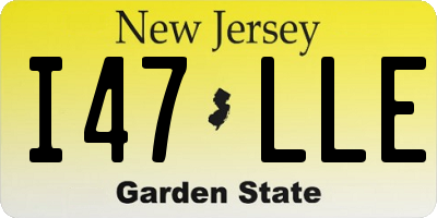NJ license plate I47LLE