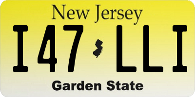 NJ license plate I47LLI
