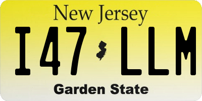 NJ license plate I47LLM