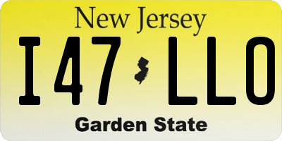 NJ license plate I47LLO