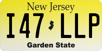 NJ license plate I47LLP