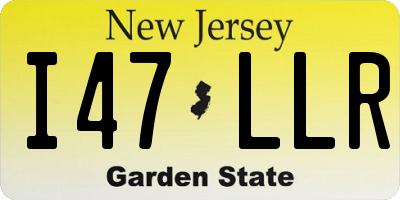 NJ license plate I47LLR
