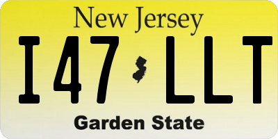 NJ license plate I47LLT